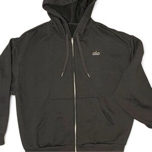 Alo Yoga black zip up hoodie